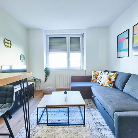 Be-3g - Joli 2 Pieces Equipe Pour 1-2 Pers Au 3eme Etage Au Centre De Apartman Mulhouse