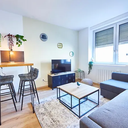 Be-3g - Joli 2 Pieces Equipe Pour 1-2 Pers Au 3eme Etage Au Centre De Apartman Mulhouse